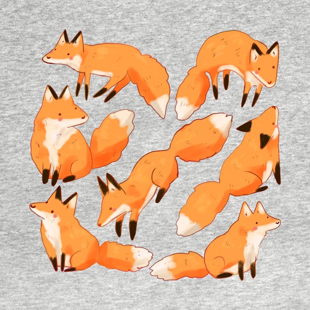 Foxes pattern by Mayarart